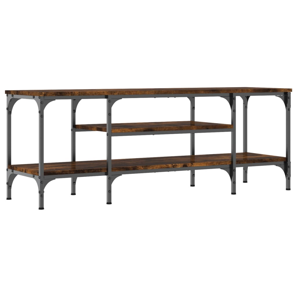 Έπιπλο Τηλεόρασης Καπνιστή Δρυς 121x35x45 εκ. Επεξ. Ξύλο/Σίδερο