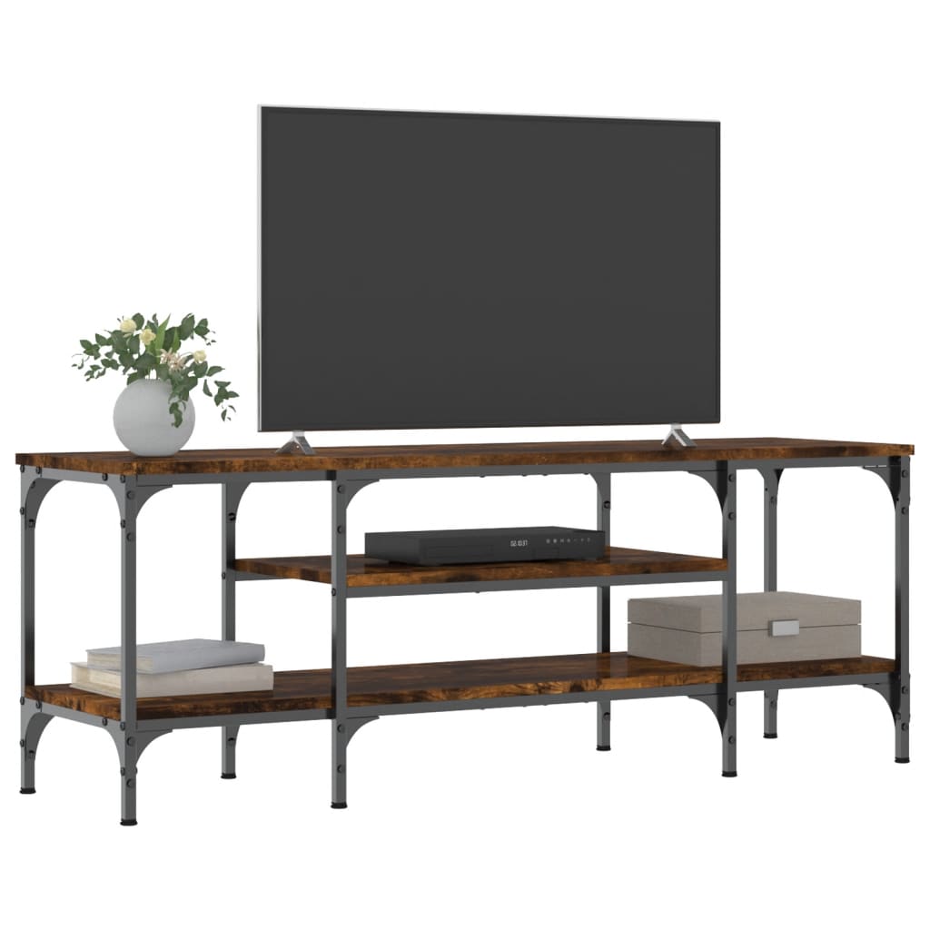 Έπιπλο Τηλεόρασης Καπνιστή Δρυς 121x35x45 εκ. Επεξ. Ξύλο/Σίδερο