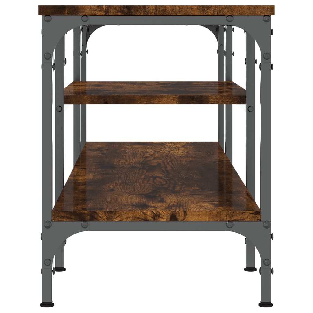 Έπιπλο Τηλεόρασης Καπνιστή Δρυς 121x35x45 εκ. Επεξ. Ξύλο/Σίδερο
