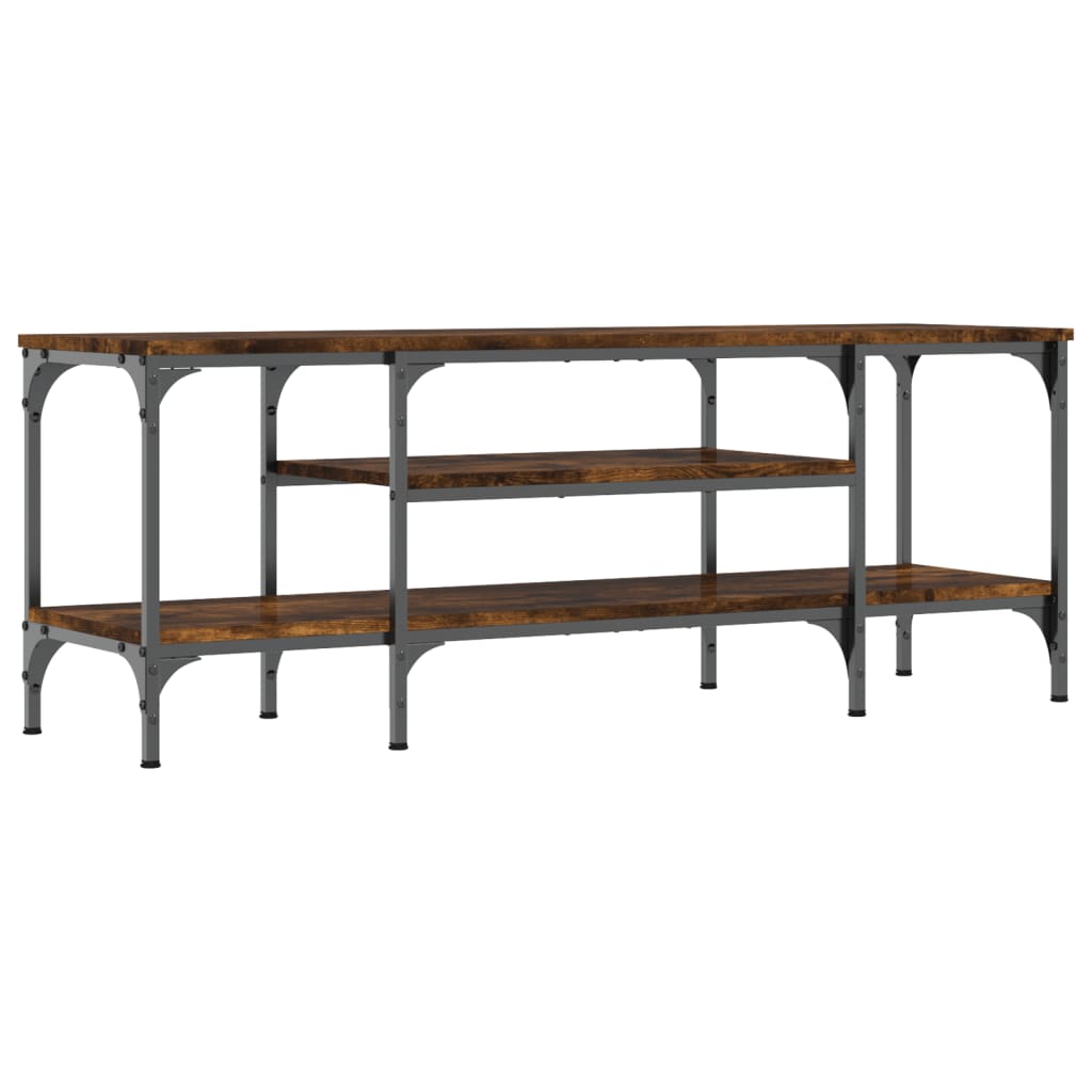 Έπιπλο Τηλεόρασης Καπνιστή Δρυς 121x35x45 εκ. Επεξ. Ξύλο/Σίδερο