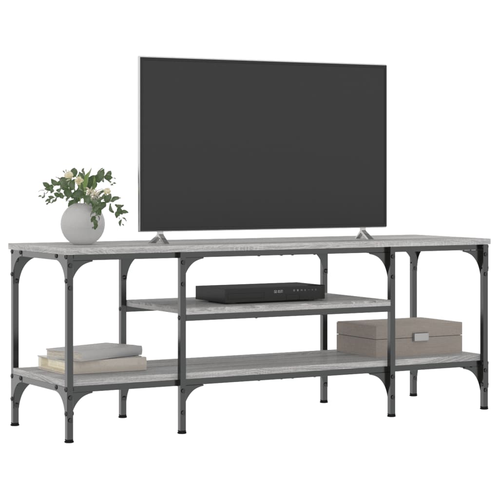 Έπιπλο Τηλεόρασης Sonoma Γκρι 121x35x45 εκ. Επεξ. Ξύλο/Σίδερο