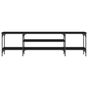 Έπιπλο Τηλεόρασης Μαύρο 161x35x45 εκ. Επεξεργασμένο Ξύλο/Σίδερο