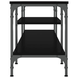 Έπιπλο Τηλεόρασης Μαύρο 161x35x45 εκ. Επεξεργασμένο Ξύλο/Σίδερο