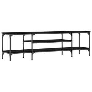 Έπιπλο Τηλεόρασης Μαύρο 161x35x45 εκ. Επεξεργασμένο Ξύλο/Σίδερο