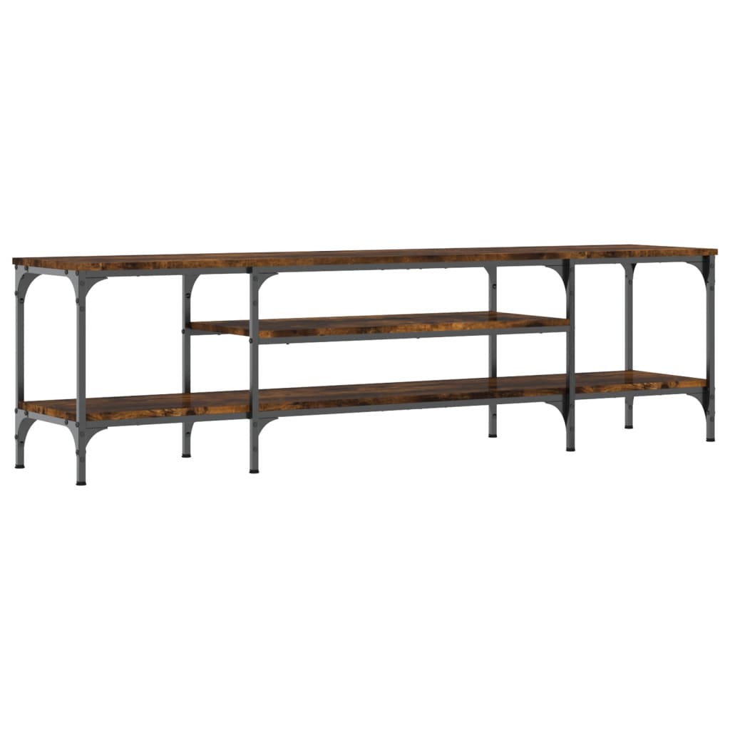 Έπιπλο Τηλεόρασης Καπνιστή Δρυς 161x35x45 εκ. Επεξ. Ξύλο/Σίδερο
