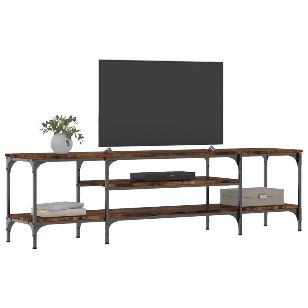 Έπιπλο Τηλεόρασης Καπνιστή Δρυς 161x35x45 εκ. Επεξ. Ξύλο/Σίδερο