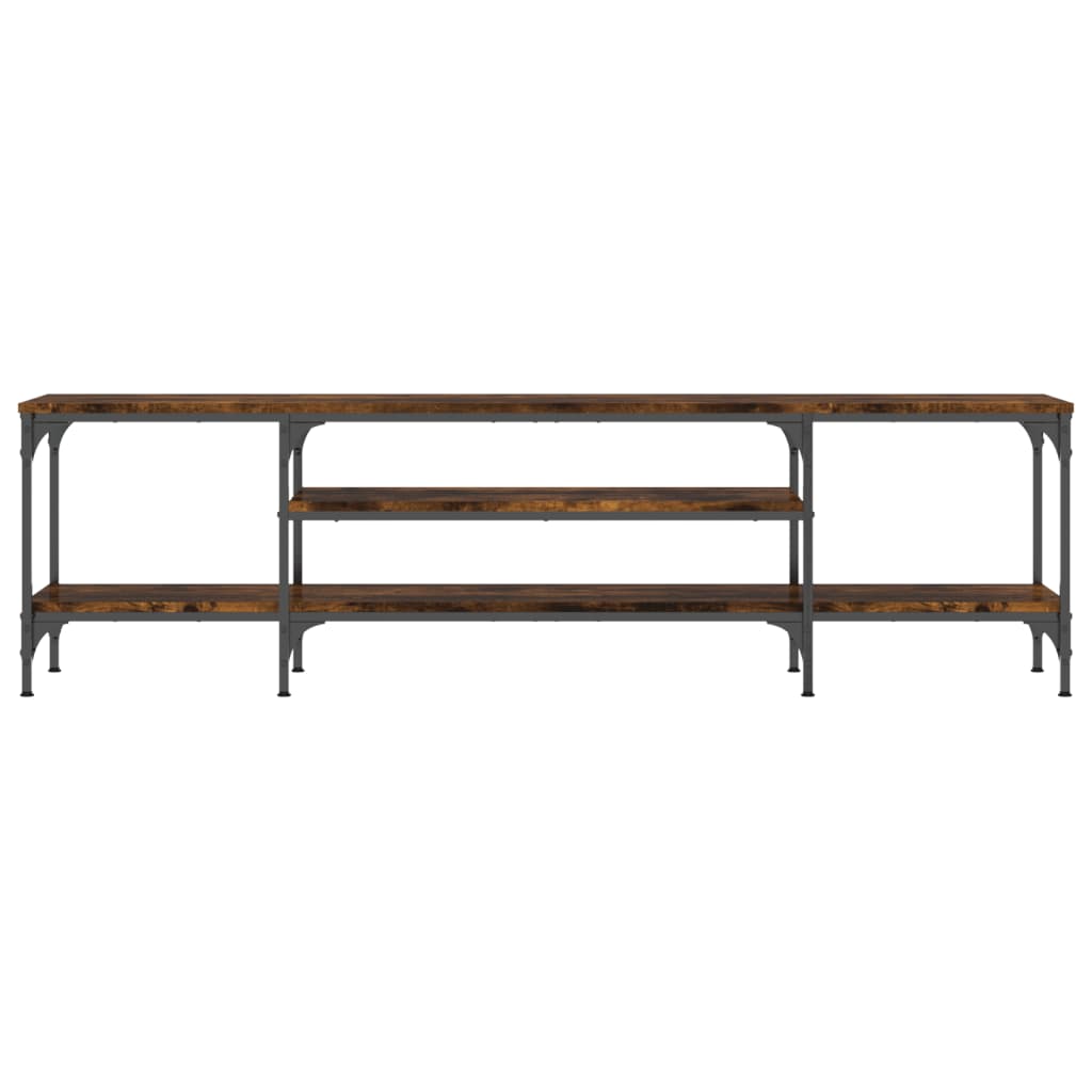 Έπιπλο Τηλεόρασης Καπνιστή Δρυς 161x35x45 εκ. Επεξ. Ξύλο/Σίδερο