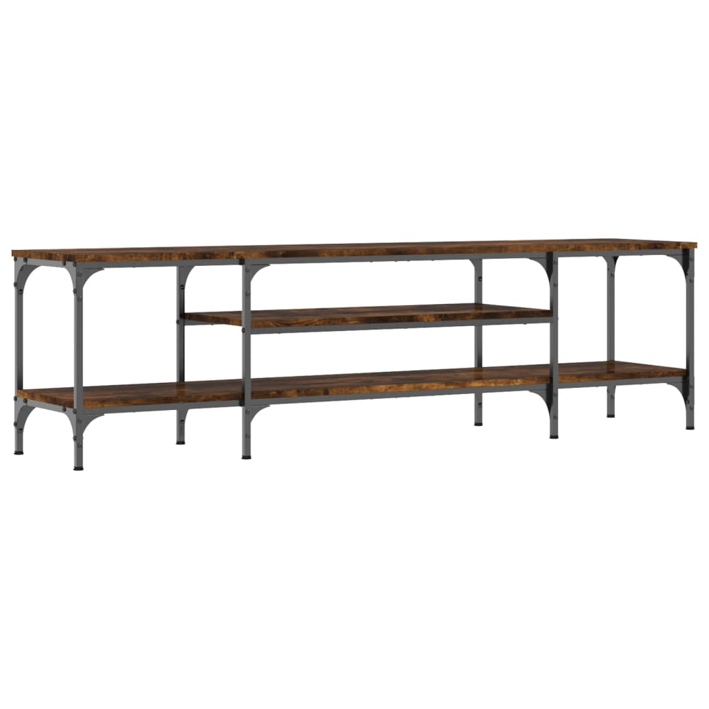 Έπιπλο Τηλεόρασης Καπνιστή Δρυς 161x35x45 εκ. Επεξ. Ξύλο/Σίδερο