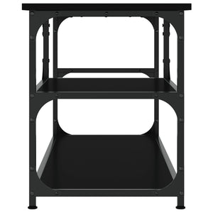 Έπιπλο Τηλεόρασης Μαύρο 103x38x46,5 εκ. Επεξεργ. Ξύλο & Ατσάλι