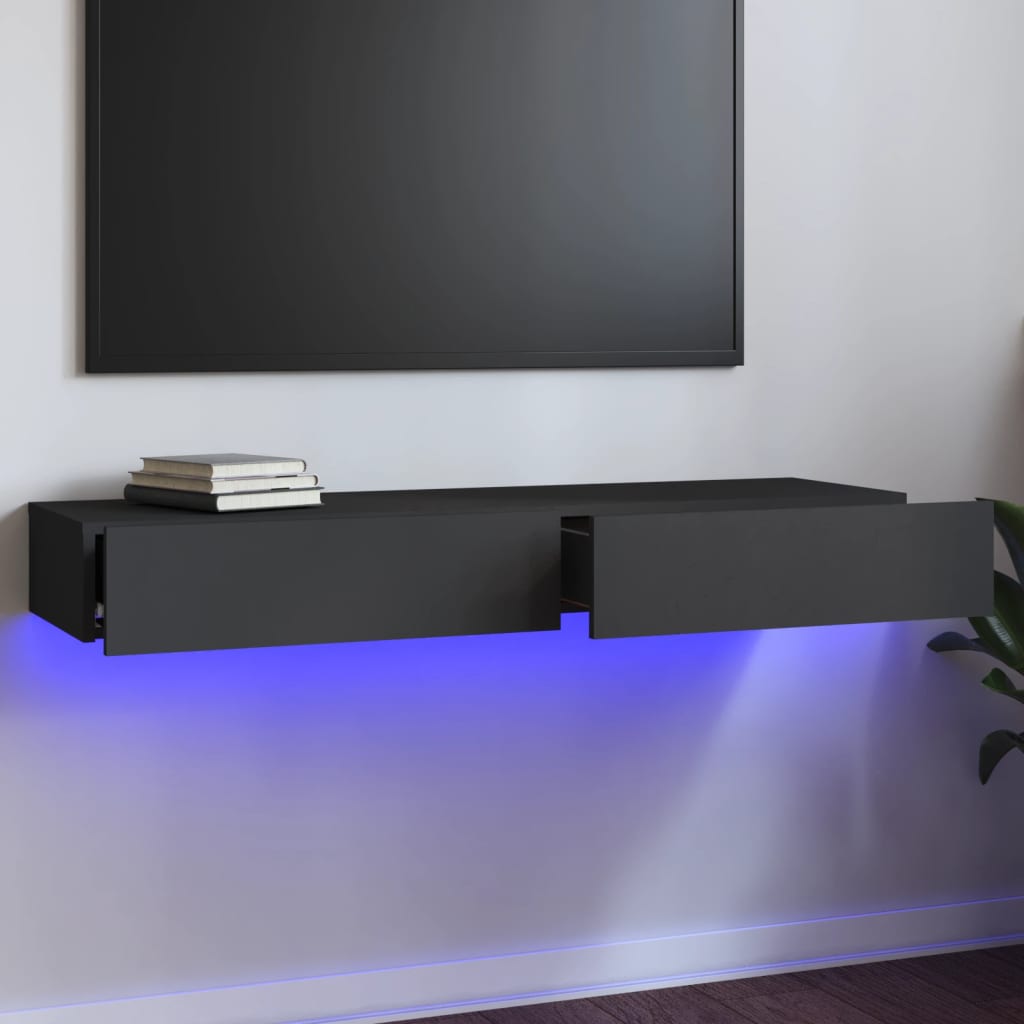 Έπιπλο Τηλεόρασης με LED Γκρι 120 x 35 x 15,5 εκ.