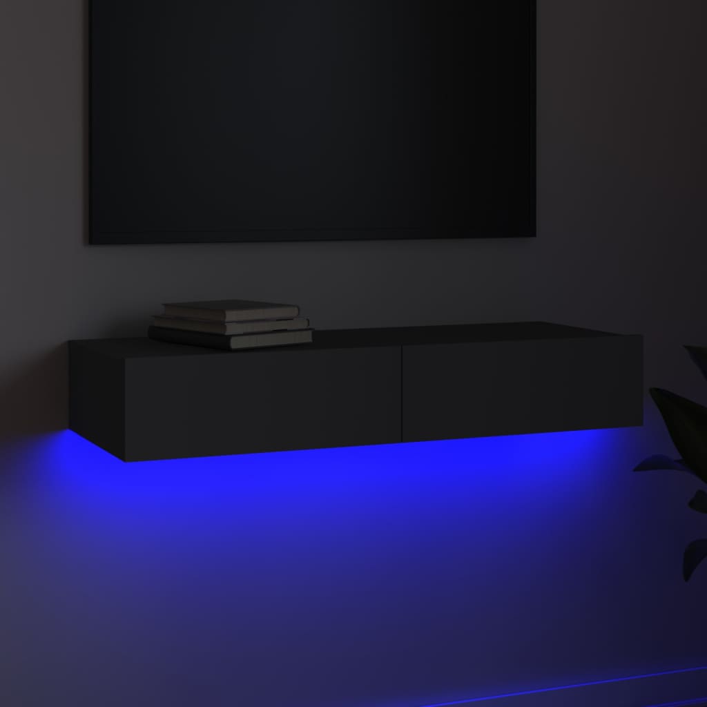 Έπιπλο Τηλεόρασης με LED Γκρι 90x35x15,5 εκ.