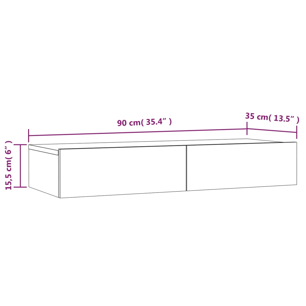 Έπιπλο Τηλεόρασης με LED Γκρι 90x35x15,5 εκ.
