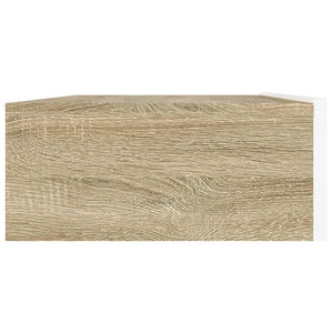 Έπιπλο Τηλεόρασης με LED Λευκό/Sonoma Δρυς Oak 90x35x15,5 εκ.
