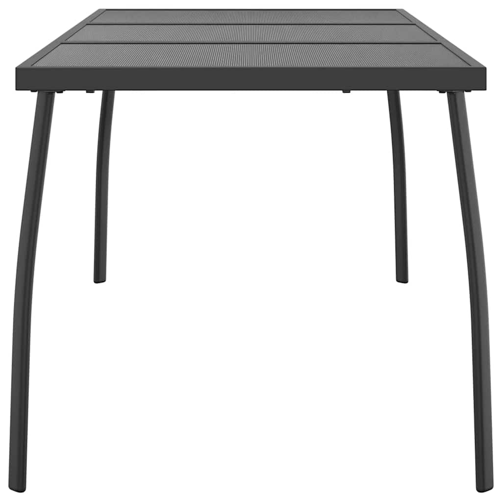 Τραπέζι Κήπου Ανθρακί με Πλέγμα 165 x 80 x 72 εκ. Ατσάλινο