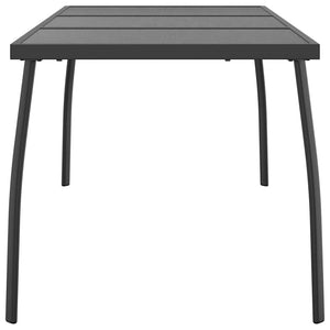 Τραπέζι Κήπου Ανθρακί με Πλέγμα 165 x 80 x 72 εκ. Ατσάλινο