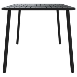 Τραπέζι Κήπου Ανθρακί 165x80x71 εκ. Ατσάλινο