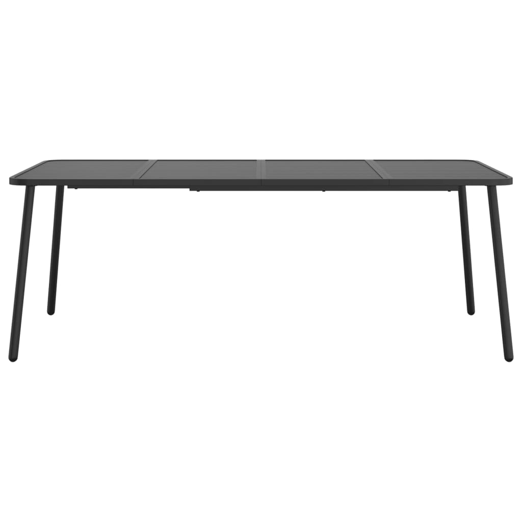 Τραπέζι Κήπου Ανθρακί 200x100x71 εκ. Ατσάλινο - Pakobazaar