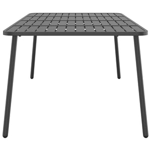 Τραπέζι Κήπου Ανθρακί 200x100x71 εκ. Ατσάλινο - Pakobazaar