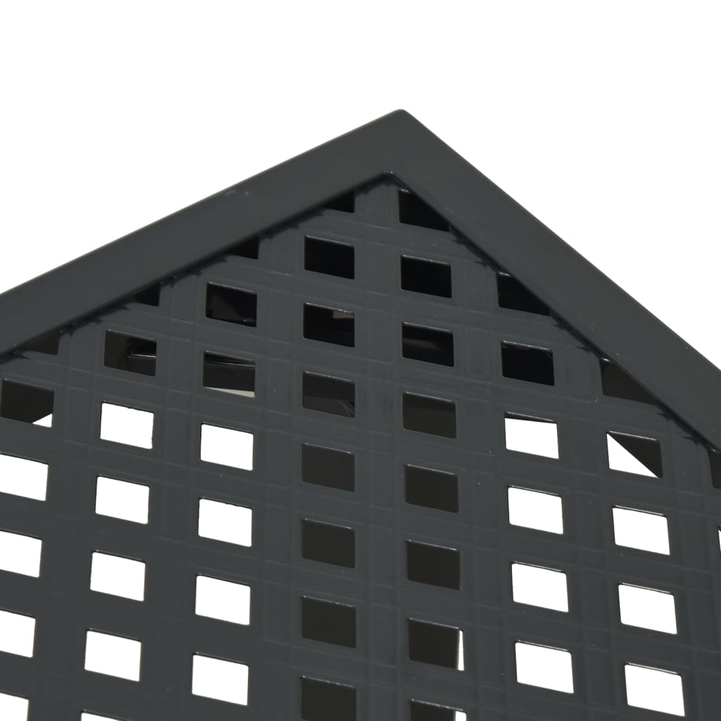 Τραπέζι Κήπου Ανθρακί 50 x 50 x 72 εκ. Ατσάλινο