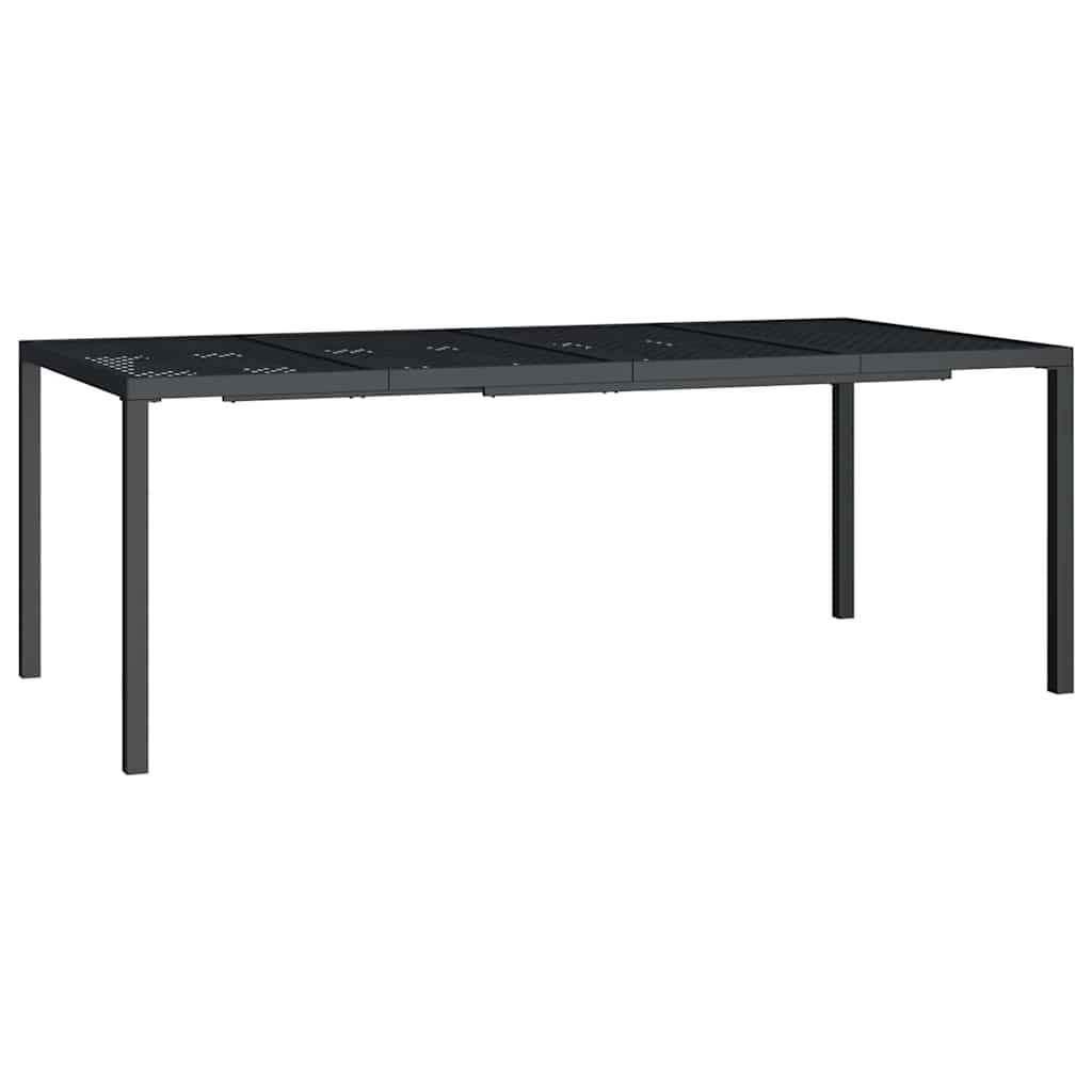 Τραπέζι Κήπου Ανθρακί 200x100x72 εκ. Ατσάλινο