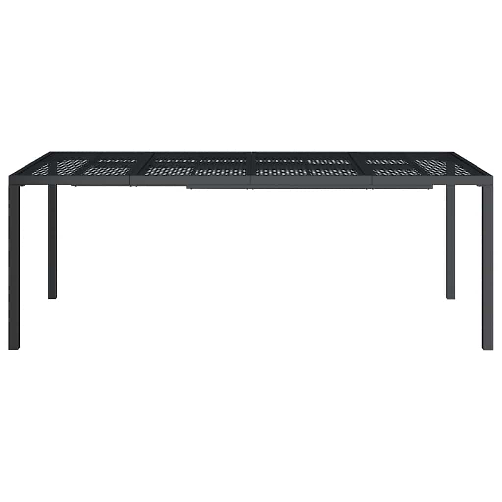 Τραπέζι Κήπου Ανθρακί 200x100x72 εκ. Ατσάλινο