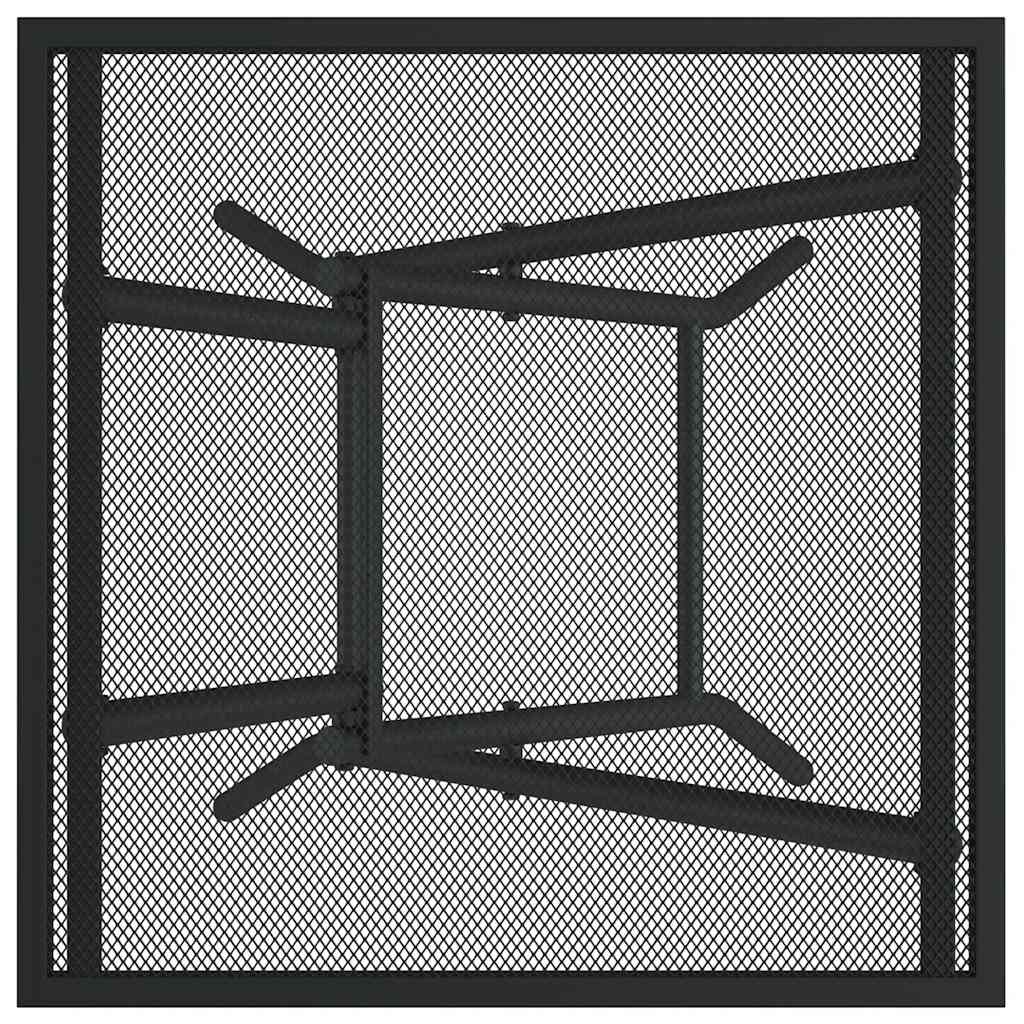 Τραπέζι Κήπου Πτυσσόμενο με Πλέγμα Ανθρακί 50x50x72 εκ Ατσάλινο