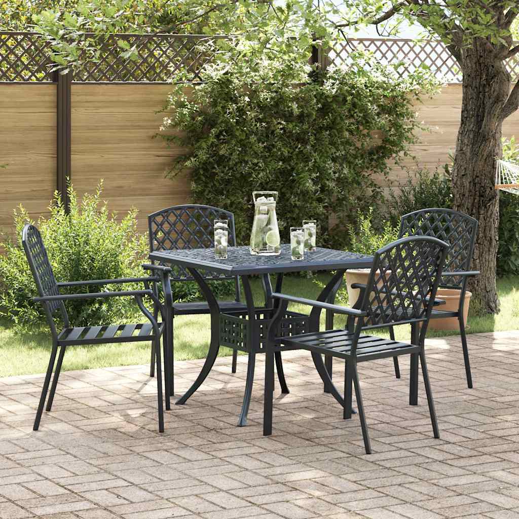 Καρέκλα Κήπου 4 pcs Ανθρακί 56 x 65 x 89 εκ. Ατσάλι