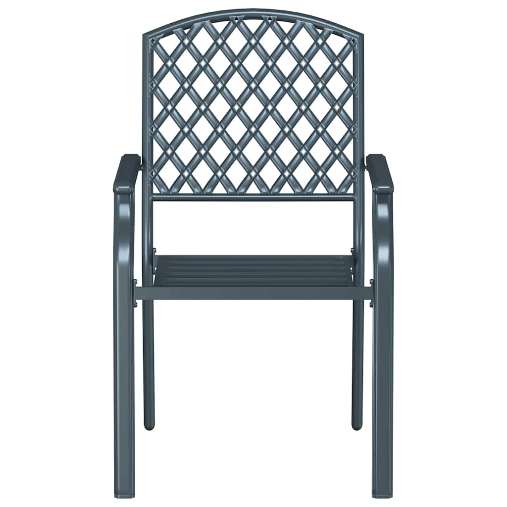 Καρέκλα Κήπου 4 pcs Ανθρακί 56 x 65 x 89 εκ. Ατσάλι