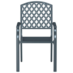 Καρέκλα Κήπου 4 τμχ. Ανθρακί Ατσάλι