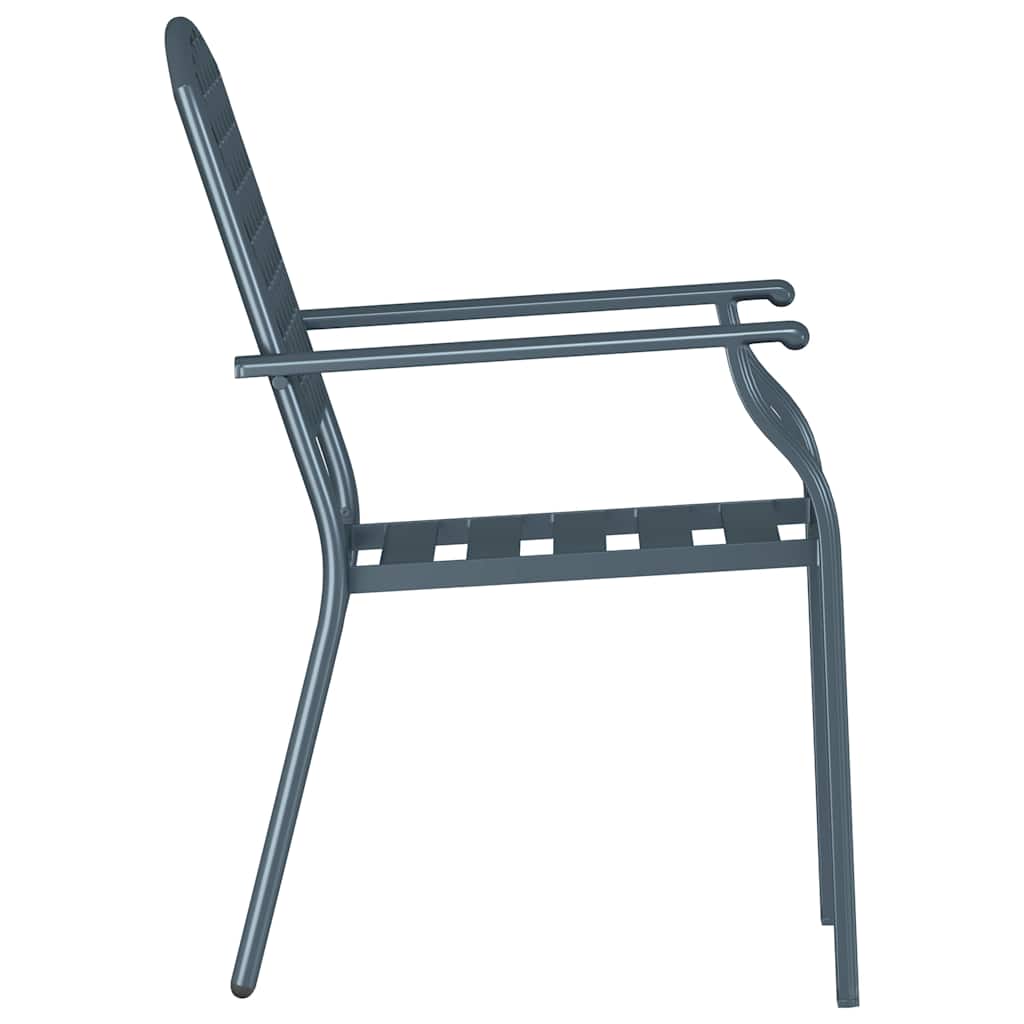 Καρέκλα Κήπου 4 pcs Ανθρακί 56 x 65 x 89 εκ. Ατσάλι