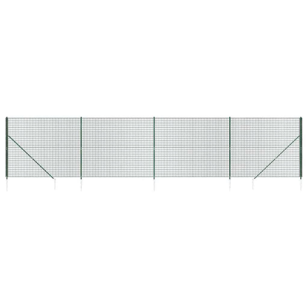 Συρματόπλεγμα Περίφραξης Πράσινο 2,2 x 10 μ. με Καρφωτές Βάσεις - PAKOBAZAAR