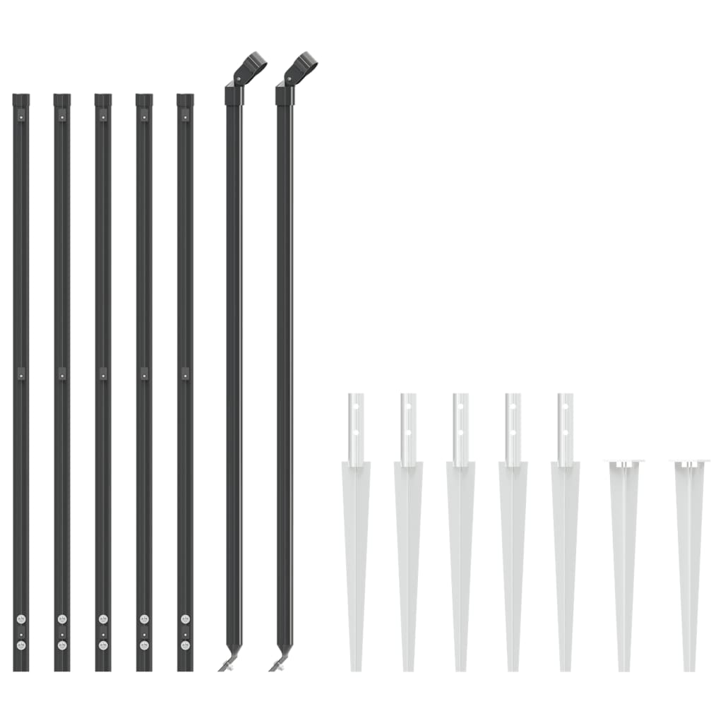 Συρματόπλεγμα Περίφραξης Ανθρακί 1,1 x 10 μ. με Καρφωτές Βάσεις - Pakobazaar