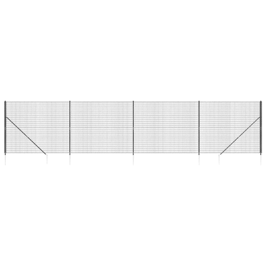 Συρματόπλεγμα Περίφραξης Ανθρακί 1,8 x 10 μ. με Καρφωτές Βάσεις - PAKOBAZAAR