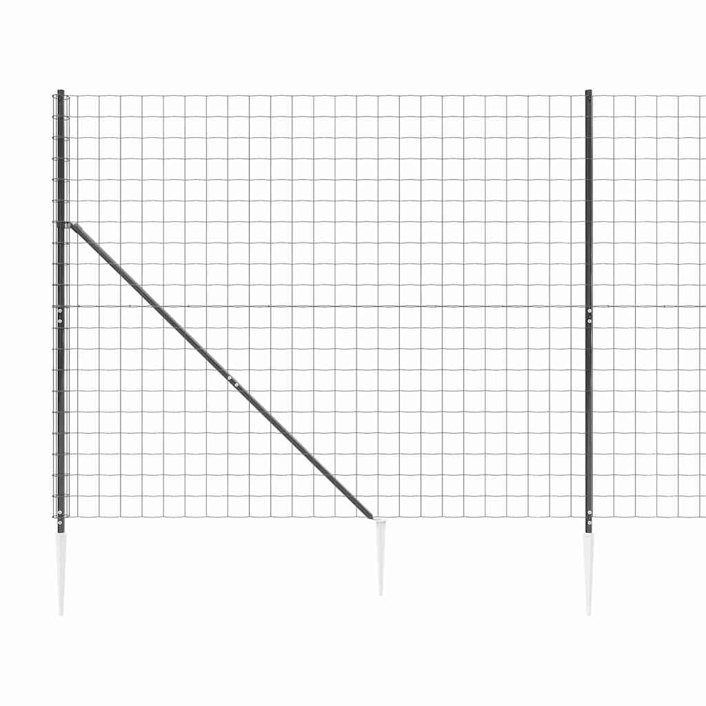 Συρματόπλεγμα Περίφραξης Ανθρακί 1,8 x 25 μ. με Καρφωτές Βάσεις - PAKOBAZAAR