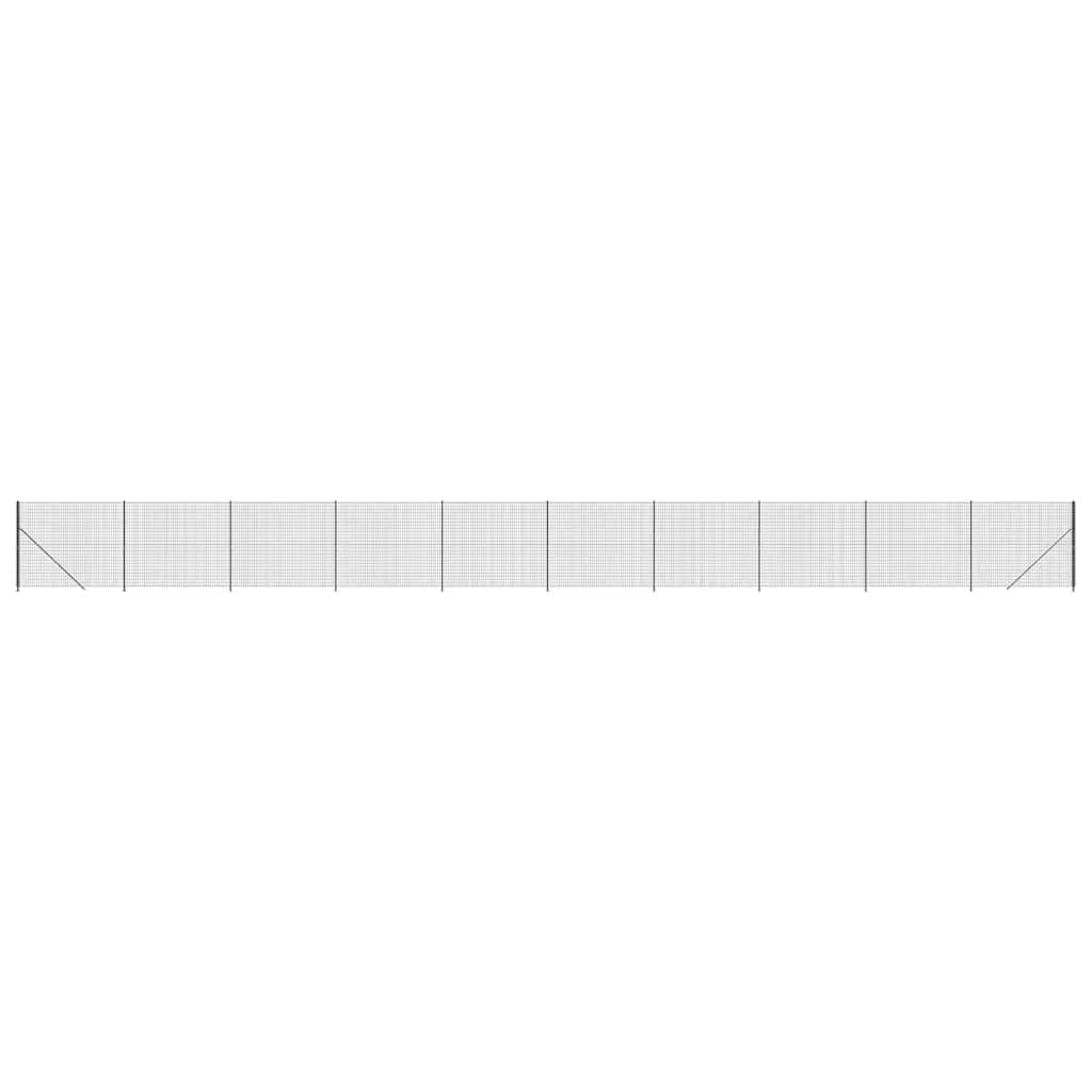 Συρματόπλεγμα Περίφραξης Ανθρακί 1,8 x 25 μ. με Βάσεις Φλάντζα
