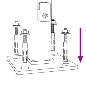 Συρματόπλεγμα Περίφραξης Ανθρακί 0,8 x 25 μ. με Βάσεις Φλάντζα - Pakobazaar
