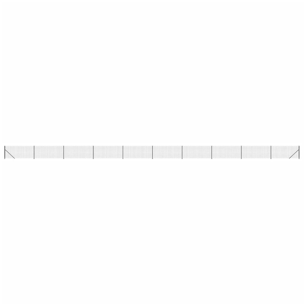 Συρματόπλεγμα Περίφραξης Ανθρακί 1,1 x 25 μ. με Βάσεις Φλάντζα