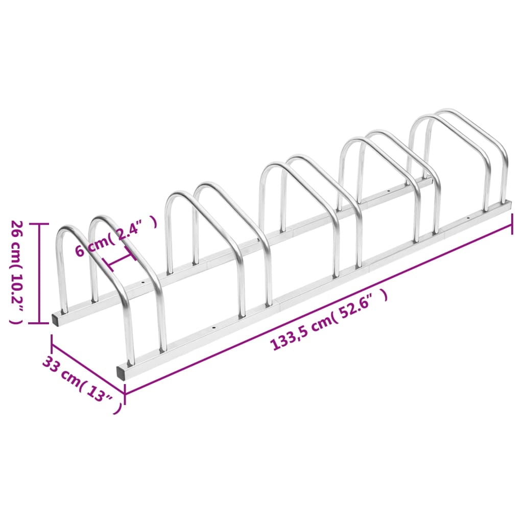 Μπάρα Ποδηλάτων για 5 Ποδήλατα από Γαλβανισμένο Χάλυβα - PAKOBAZAAR