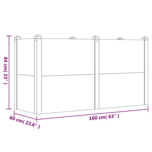 Ζαρντινιέρα Υπερυψωμένη 160 x 60 x 84 εκ. Μασίφ Ξύλο Ακακίας - Pakobazaar