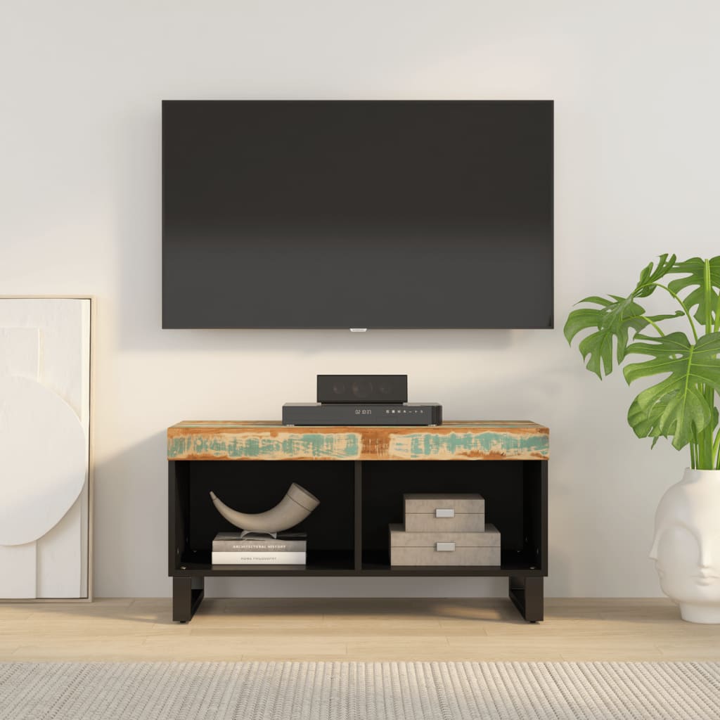 Έπιπλο Τηλεόρασης 85x33x43,5 εκ. από Μασίφ Ανακυκλωμένο Ξύλο