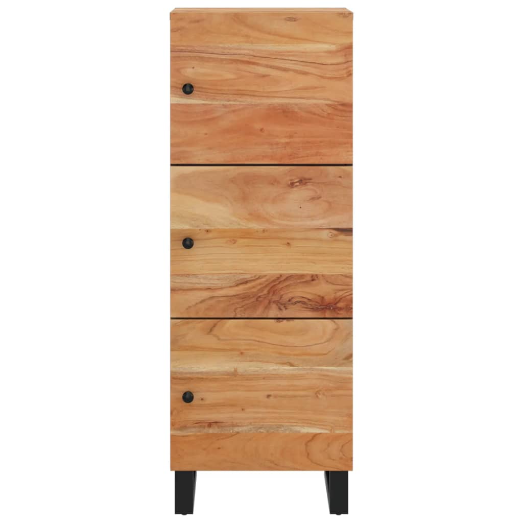 Ντουλάπι Ψηλό με 3 Πόρτες 40x33x110 εκ. Μασίφ Ακακία & Σίδερο - Pakobazaar
