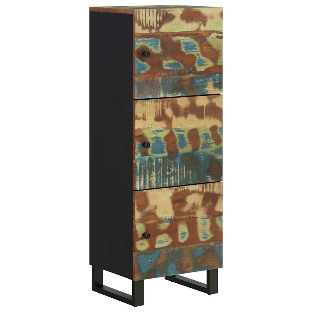Ντουλάπι Ψηλό με 3 Πόρτες 40x33x110 εκ. Ανακυκλ. Ξύλο / Σίδερο