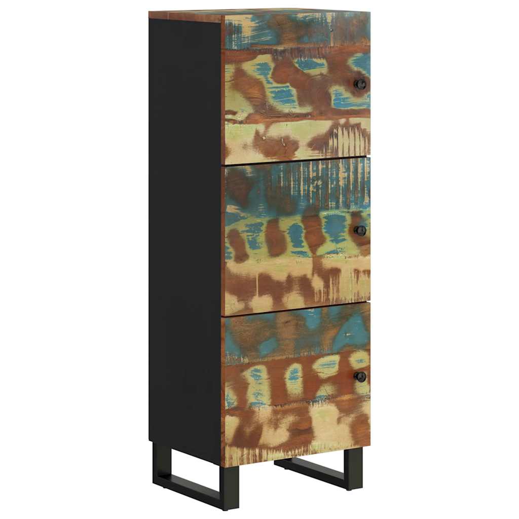 Ντουλάπι Ψηλό με 3 Πόρτες 40x33x110 εκ. Ανακυκλ. Ξύλο / Σίδερο