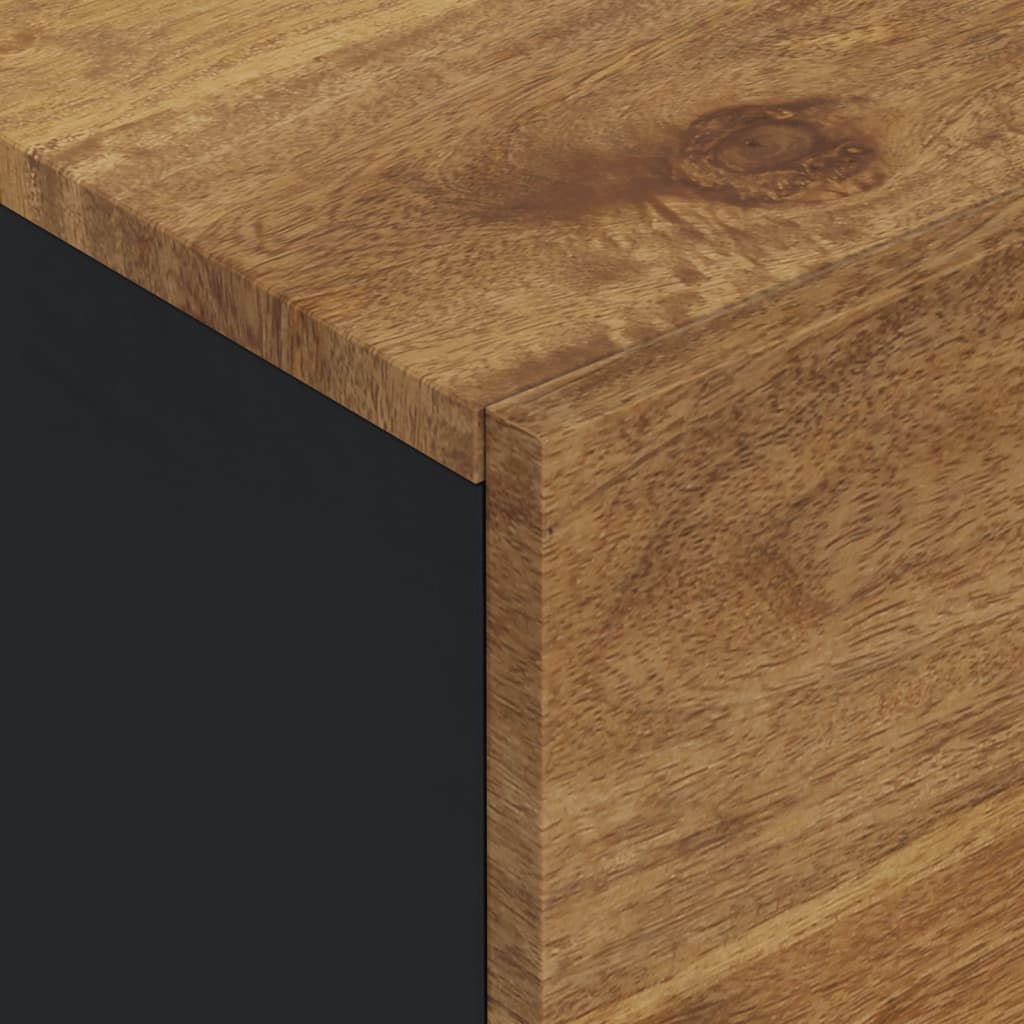 Ντουλάπι Ψηλό με 3 Πόρτες 40x33x110 εκ Μασίφ Ξύλο Μάνγκο&Σίδερο