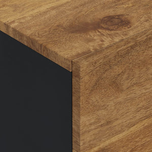 Ντουλάπι Ψηλό με 3 Πόρτες 40x33x110 εκ Μασίφ Ξύλο Μάνγκο&Σίδερο