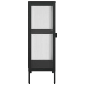 Μπουφές Μαύρος 40 x 35 x 105 εκ. από Γυαλί και Ατσάλι