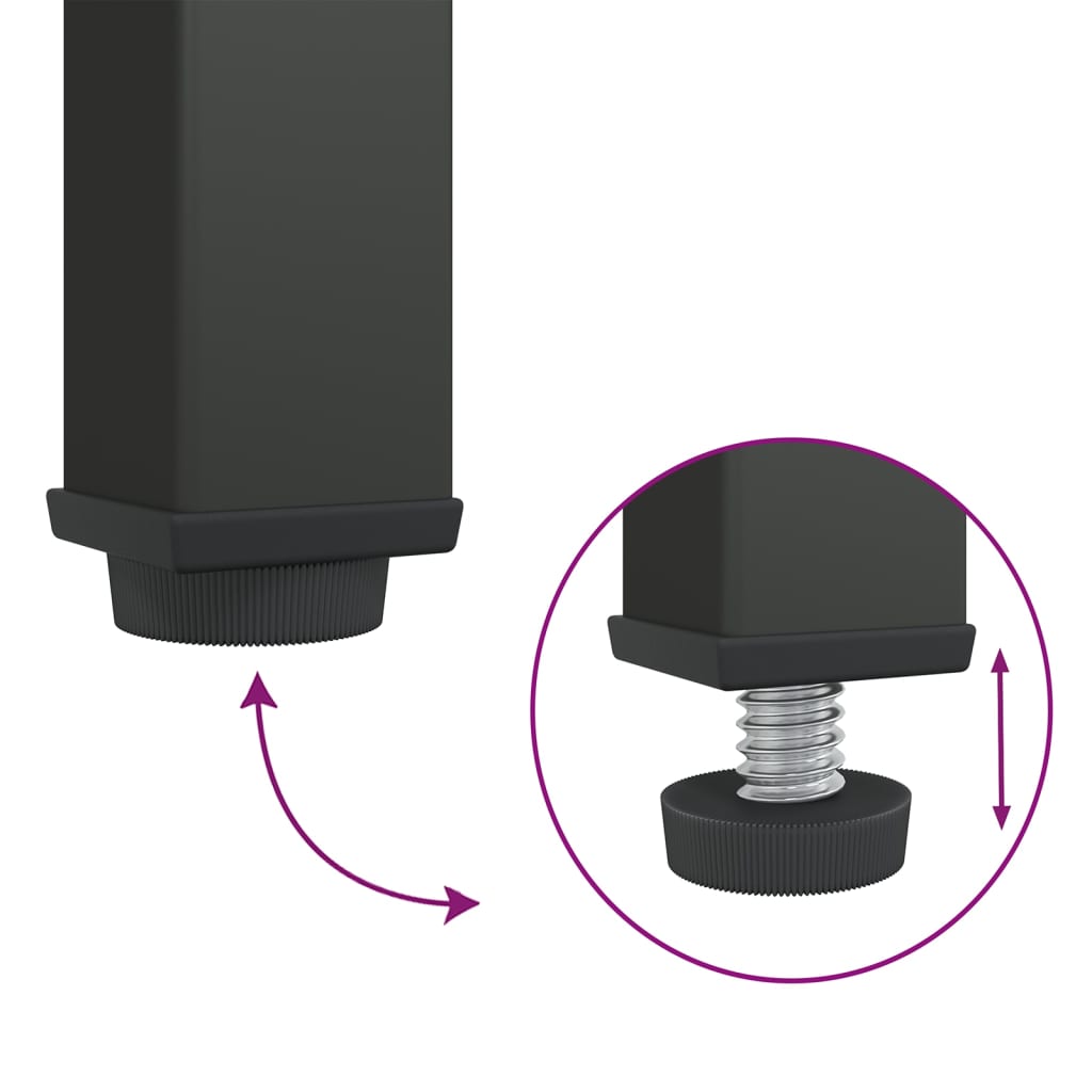 Ντουλάπι Μαύρο 105 x 35 x 70 εκ. από Γυαλί και Ατσάλι