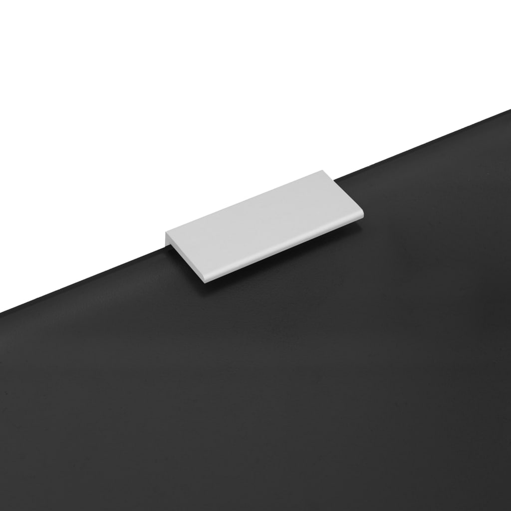 Διαχωριστικό Ουρητηρίου Επιτοίχιο Μαύρο 90x40 εκ. Ψημένο Γυαλί - PAKOBAZAAR