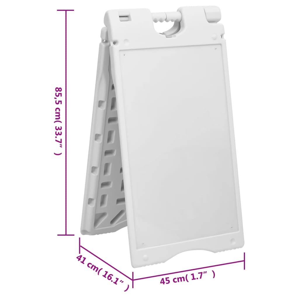 Πινακίδα Πεζοδρομίου σε Σχήμα Α Γκρι 45x7x84,5 εκ. από HDPE - PAKOBAZAAR