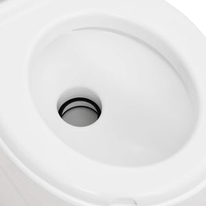Ενσωματωμένη Τουαλέτα Κάμπινγκ Λευκή 24+17 Λίτρων HDPE & Σμάλτο - Pakobazaar
